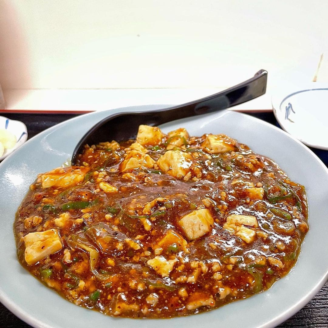 青森県弘前市にある「茶飯次」の「麻婆豆腐定食」