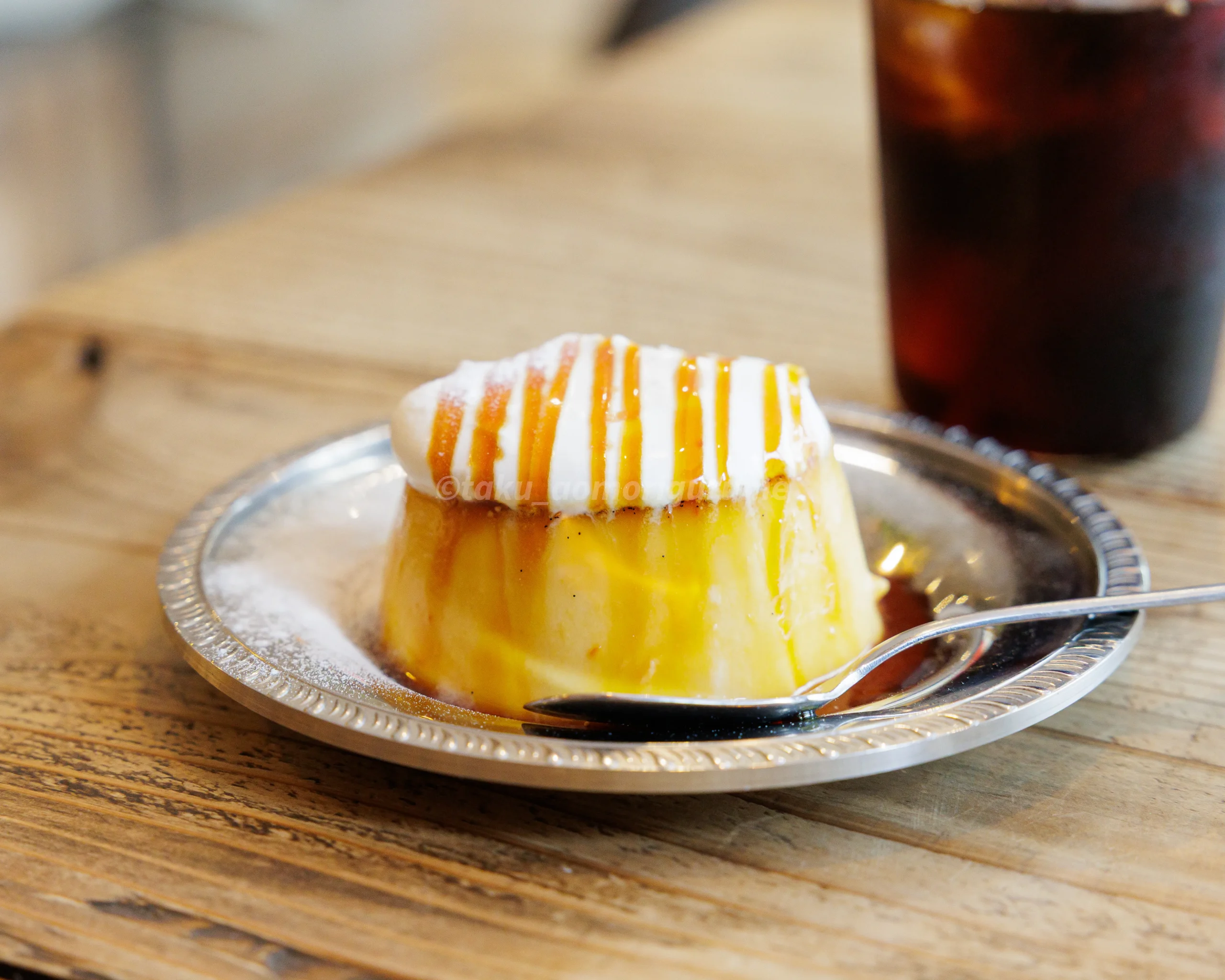 弘前市にあるPIZZERIA MiA(ピッツェリア ミーア)の喫茶プリンの写真